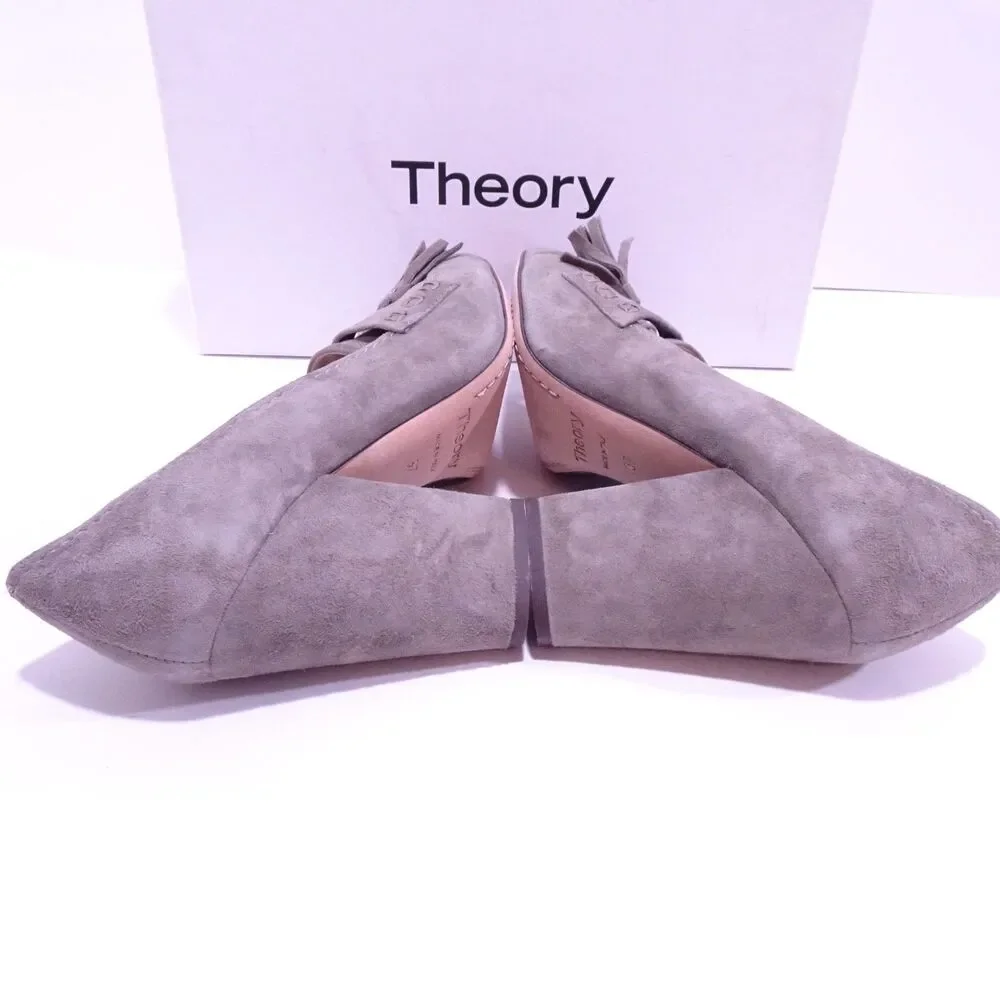 Theory grey suede